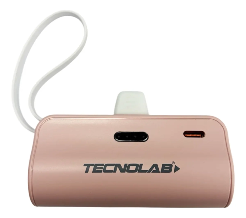 POWER BANK TECNOLAB 10000MAH CARGA RAPIDA TL778P USB-C ROSA IPHONE ROSADO - 2