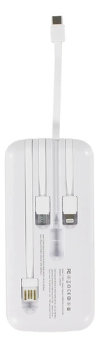 POWERBANK TECNOLAB 15000MAH 22,5W INCLUYE 4 CABLES, BLANCO - 2