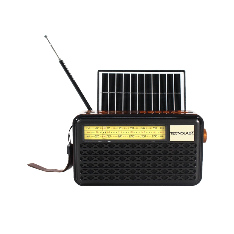 RADIO SOLAR PORTATIL RETRO TECNOLAB NEGRO - 3