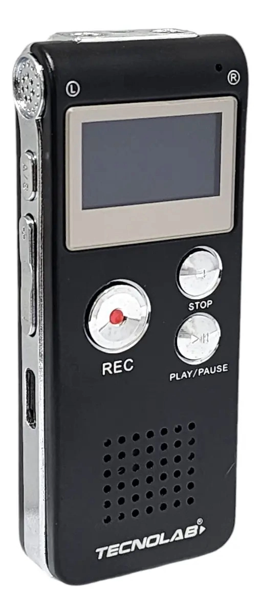 GRABADORA DE VOZ DIGITAL TECNOLAB TL666 8GB MP3 USB NEGRO - 1