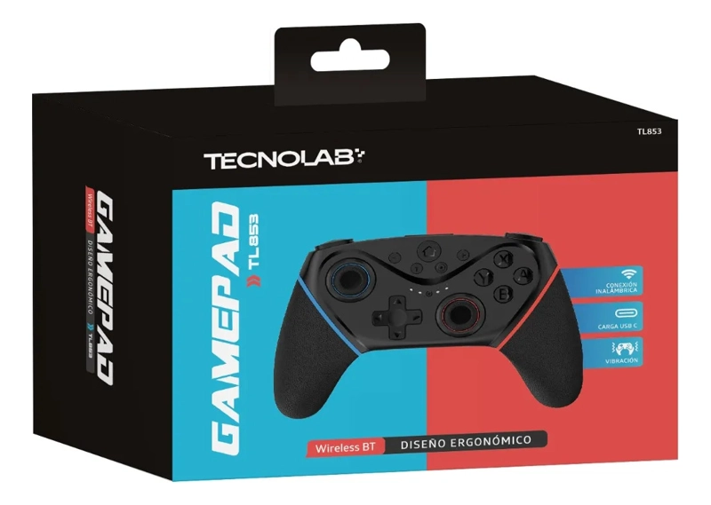 GAMEPAD INALAMBRICO ERGONOMICO TL853 NEGRO - 1
