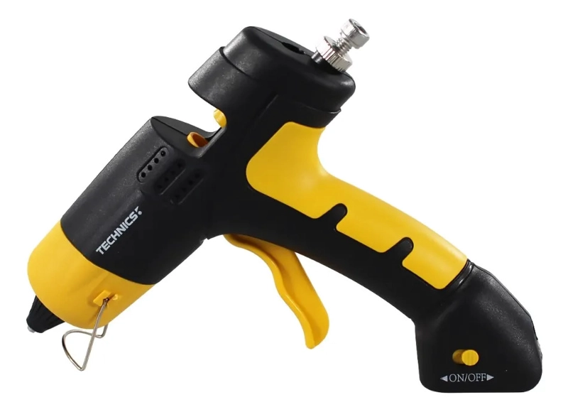 PISTOLA SILICONA RECARGABLE TECHNICS 20W NEGRO - 3