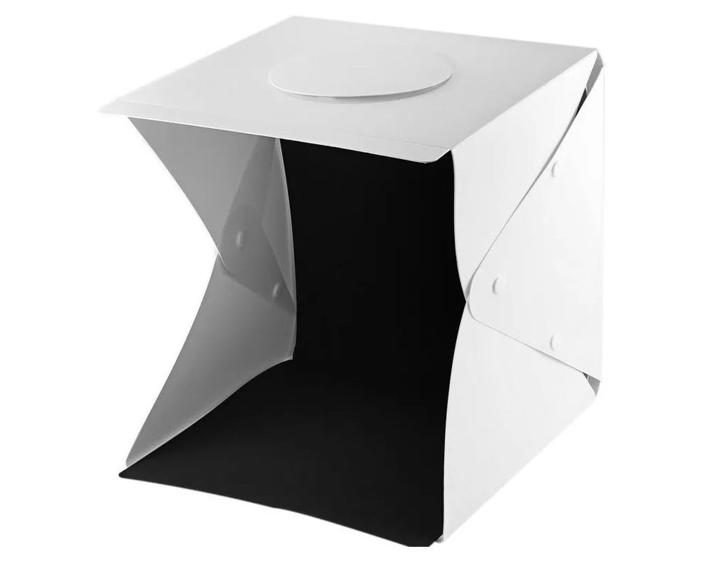 ESTUDIO FOTOGRAFICO PORTATIL EF30-2 30CM DOBLE LED FONDO NEGRO BLANCO - 1
