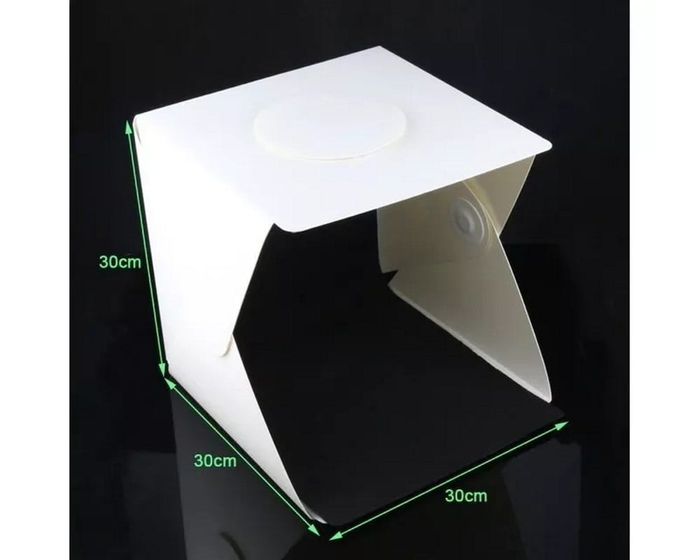 ESTUDIO FOTOGRAFICO PORTATIL EF30-2 30CM DOBLE LED FONDO NEGRO BLANCO - 3