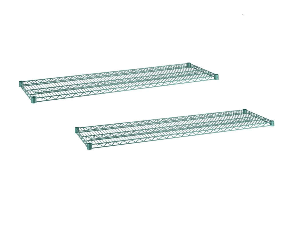 PACK DE 2 REPISAS PARA ESTANTE DE ACERO EPOXICO VERDE 90X45CM - 1