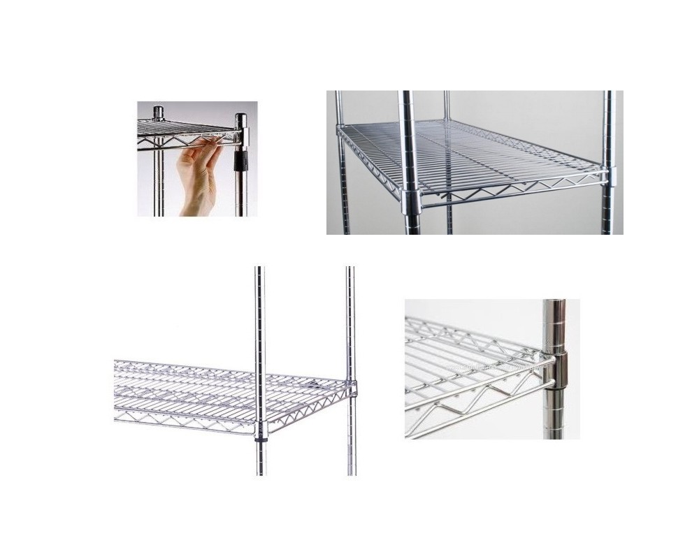 ESTANTE ACERO EPOXICO BLANCO 90X45X180CM - 4 REPISAS - 2