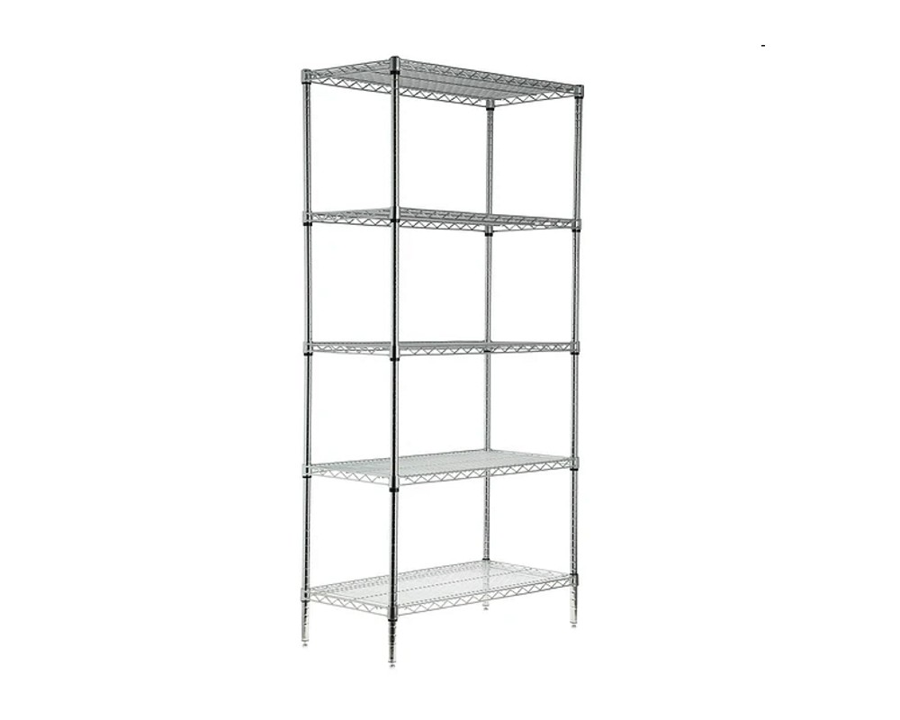 ESTANTE ACERO CROMADO 150X45X180CM - 5 REPISAS - 1