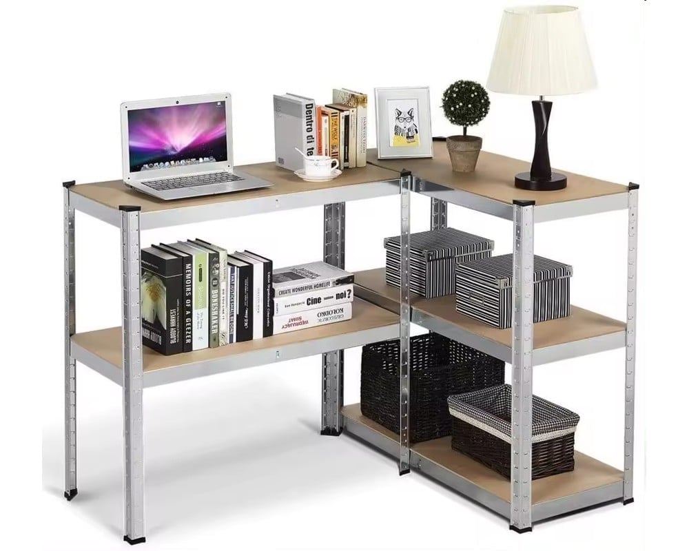 ESTANTE METALICO GALVANIZADO 180X120X45CM 5 REPISAS DE MDF AJUSTABLES 175K POR REPISA - 5