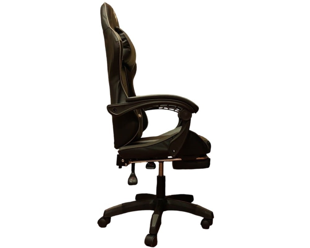 SILLA GAMER PENDRAGON 730-5 NEGRA GRIS RECLINABLE APOYAPIES - 4