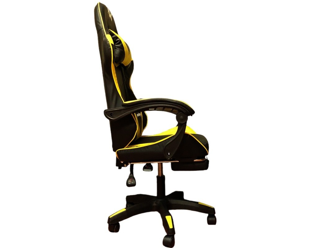 SILLA GAMER PENDRAGON 730-5 NEGRA AMARILLA RECLINABLE APOYAPIES - 5