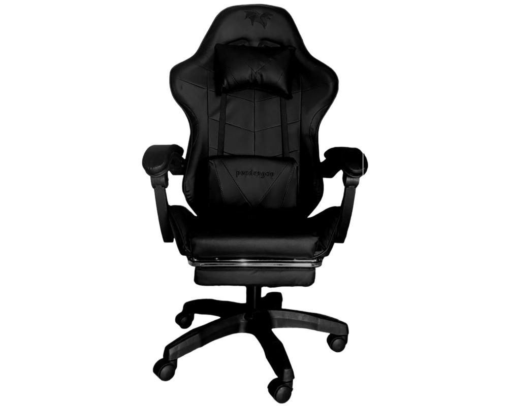 SILLA GAMER PENDRAGON 730-5 NEGRA RECLINABLE APOYAPIES - 6