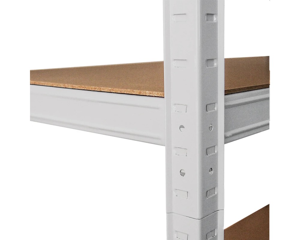 ESTANTE METALICO BLANCO 180X120X45CM 5 REPISAS DE MDF AJUSTABLES 175K POR REPISA - 2