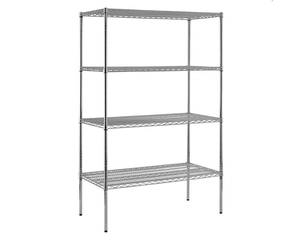 ESTANTE ACERO CROMADO 75X60X180CM 800KG - 4 REPISAS - 1