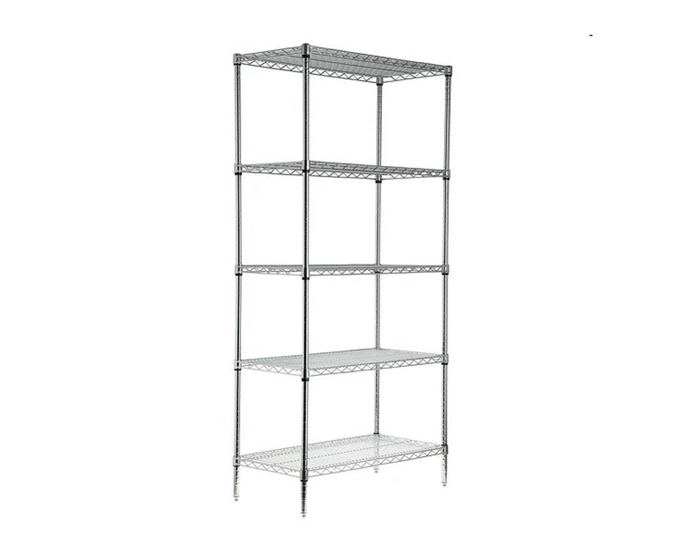 ESTANTE ACERO CROMADO 90X35X180CM 800KG - 5 REPISAS - 1