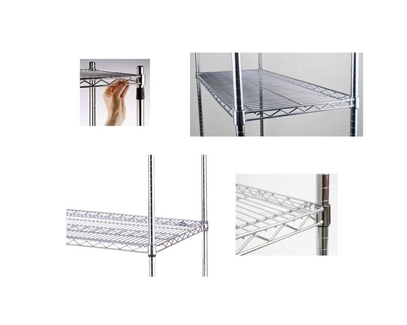ESTANTE ACERO CROMADO 90X35X180CM 800KG - 5 REPISAS - 2