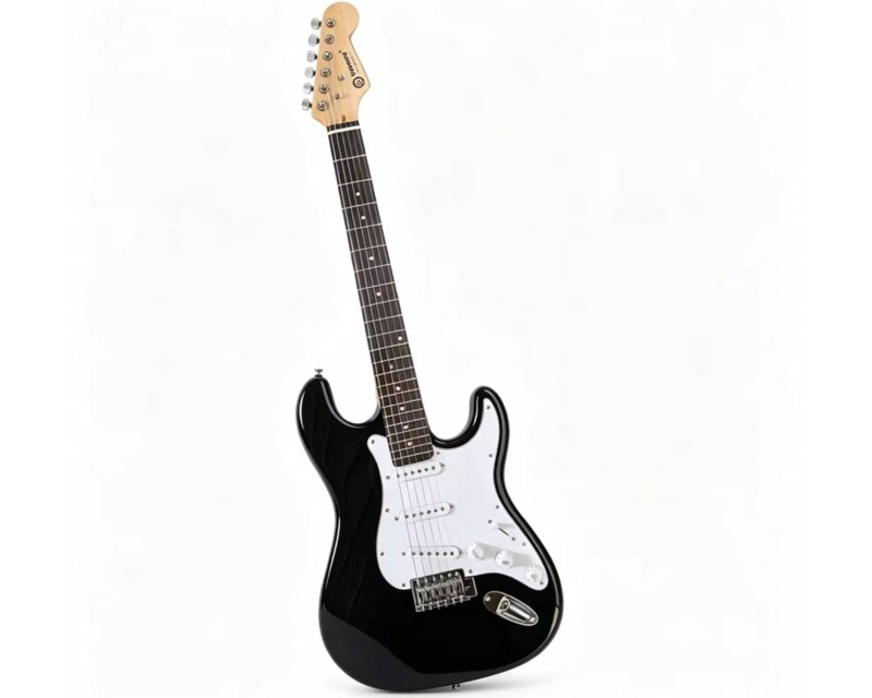 KIT GUITARRA ELECTRICA NEGRA ADULTO 39' AMPLIFICADOR 15W Y ACCESORIOS - 2