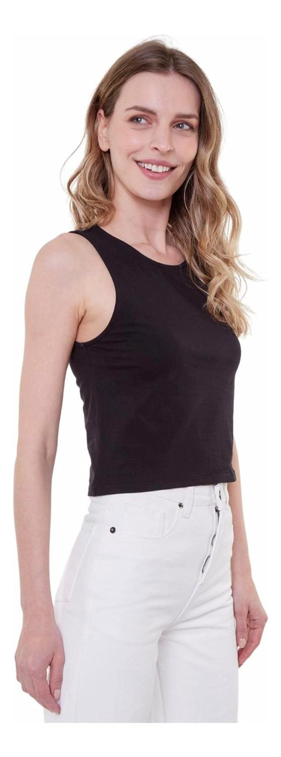 POLERA GRACIA CROP II EN COLOR NEGRO JACINTA TIENDA - 2