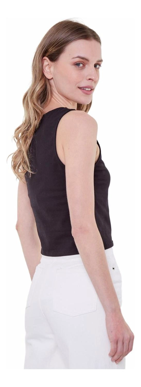 POLERA GRACIA CROP II EN COLOR NEGRO JACINTA TIENDA - 3
