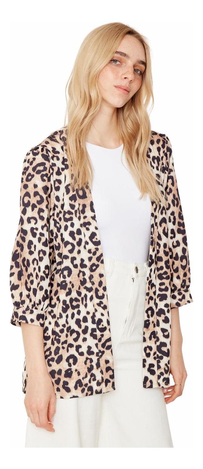 KIMONO EVA CORTO LEOPARD PRINT - 2