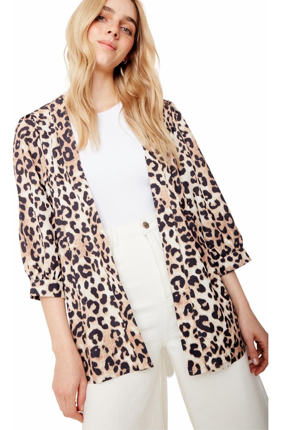 KIMONO EVA CORTO LEOPARD PRINT - 5