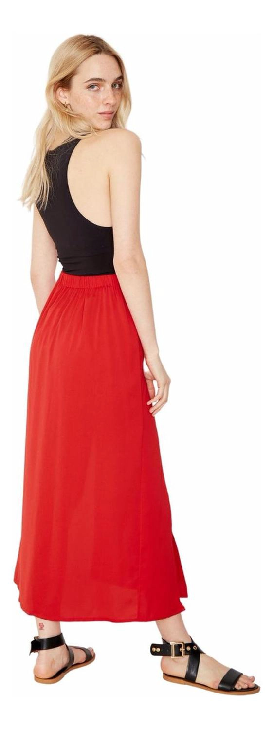 FALDA JANE MIDI II EN COLOR ROJO JACINTA TIENDA - 3