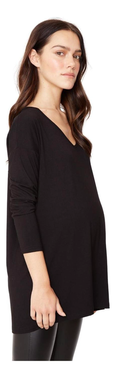 POLERA ALANA EN V EN COLOR NEGRO JACINTA TIENDA - 6