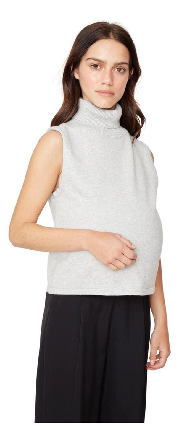 CHALECO MANU SIN MANGA GRIS JACINTA TIENDA - 6