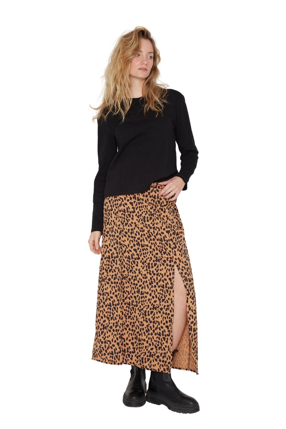 FALDA JANE MIDI II ANIMAL PRINT JACINTA TIENDA - 1