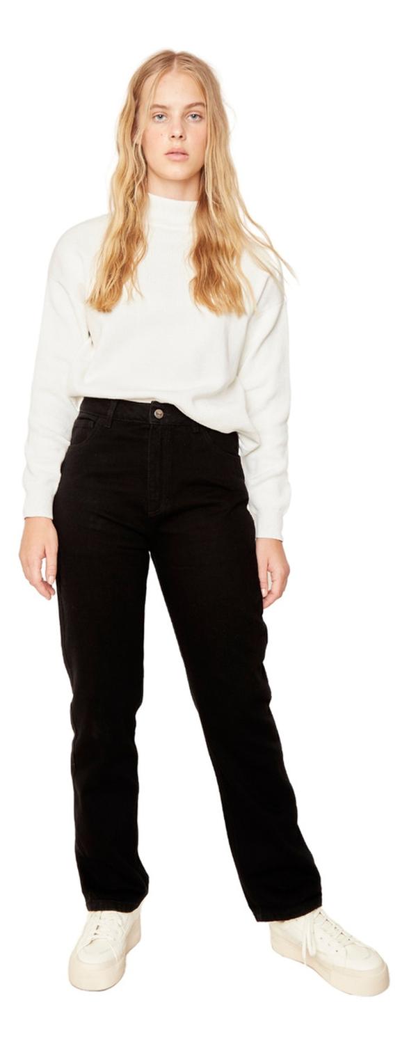 JEANS ALGODÓN MUJER JACINTA TIENDA NEGRO TAYLOR - 1