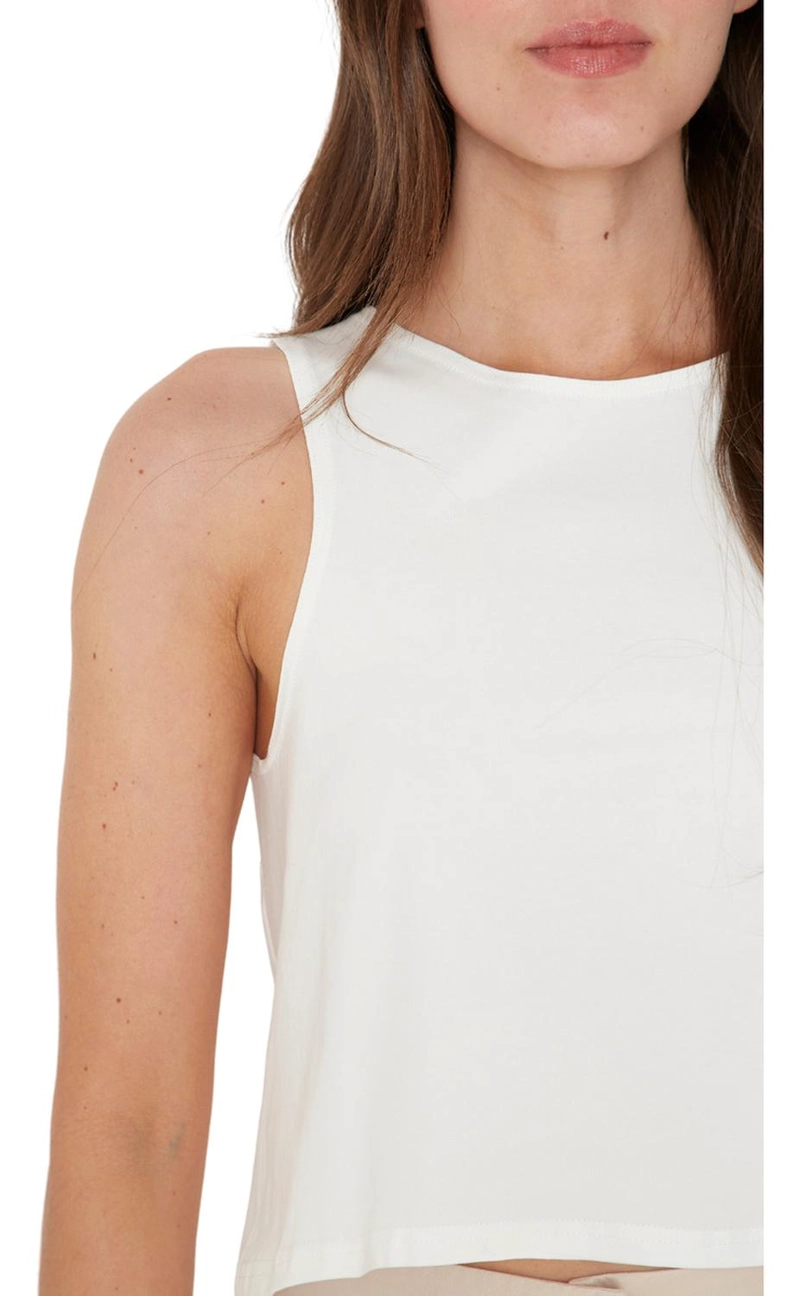 POLERA GRACIA SIN MANGAS III EN COLOR BLANCO JACINTA TIENDA - 6