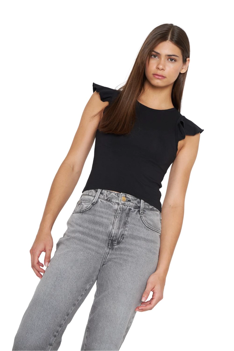 POLERA GRACIA ALITAS III EN COLOR NEGRO JACINTA TIENDA - 2