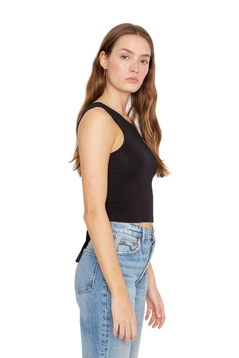 POLERA GRACIA CROP CON LAZO EN COLOR NEGRO JACINTA TIENDA - 9