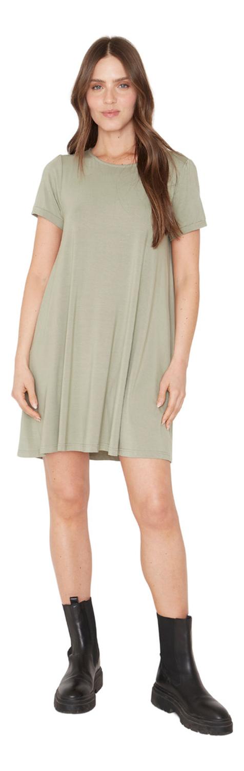 VESTIDO MUJER JACINTA TIENDA VERDE BIANCA MANGA CORTA II - 2