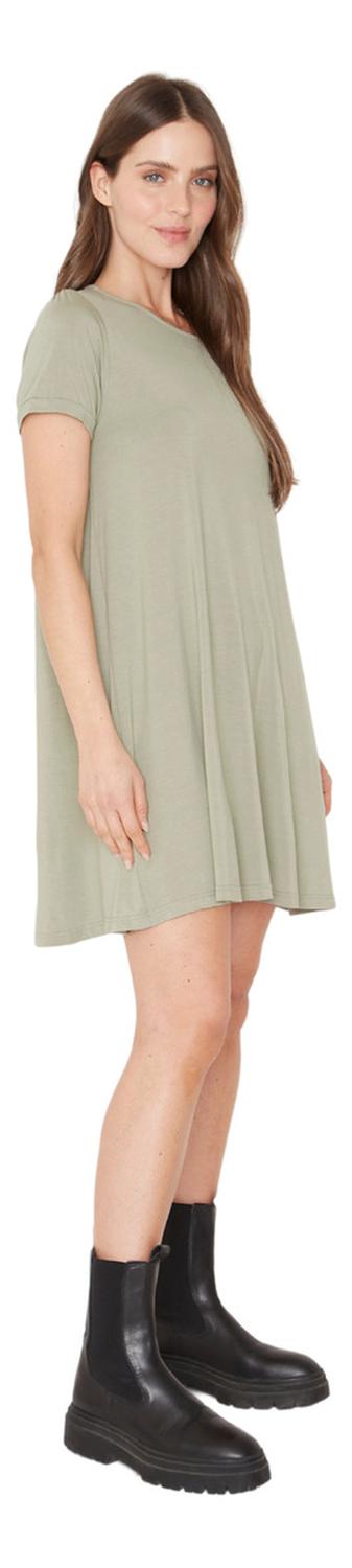 VESTIDO MUJER JACINTA TIENDA VERDE BIANCA MANGA CORTA II - 3