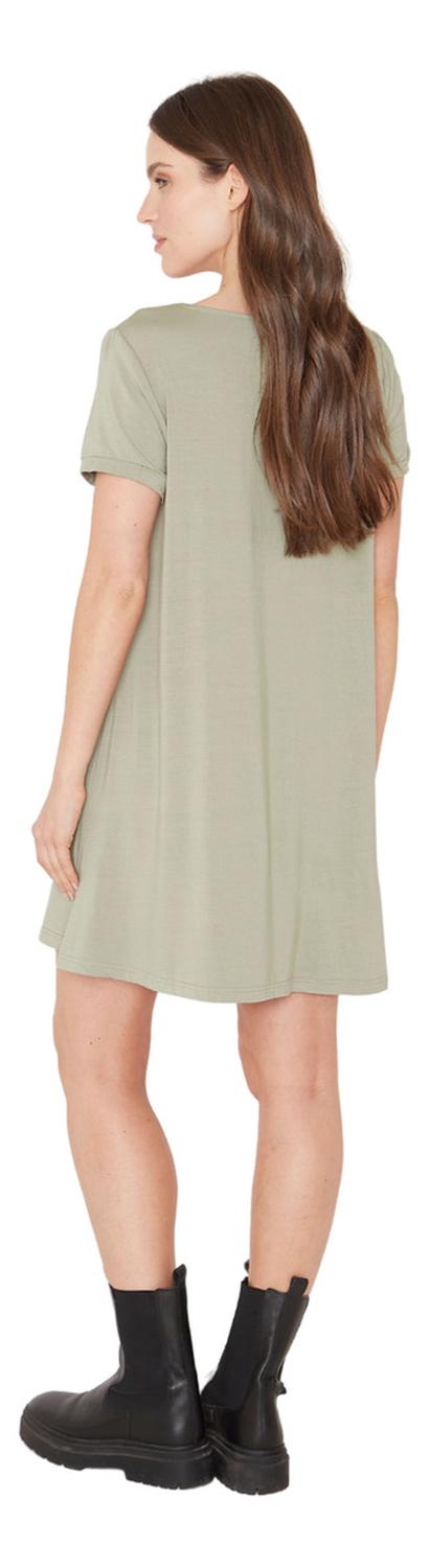 VESTIDO MUJER JACINTA TIENDA VERDE BIANCA MANGA CORTA II - 4