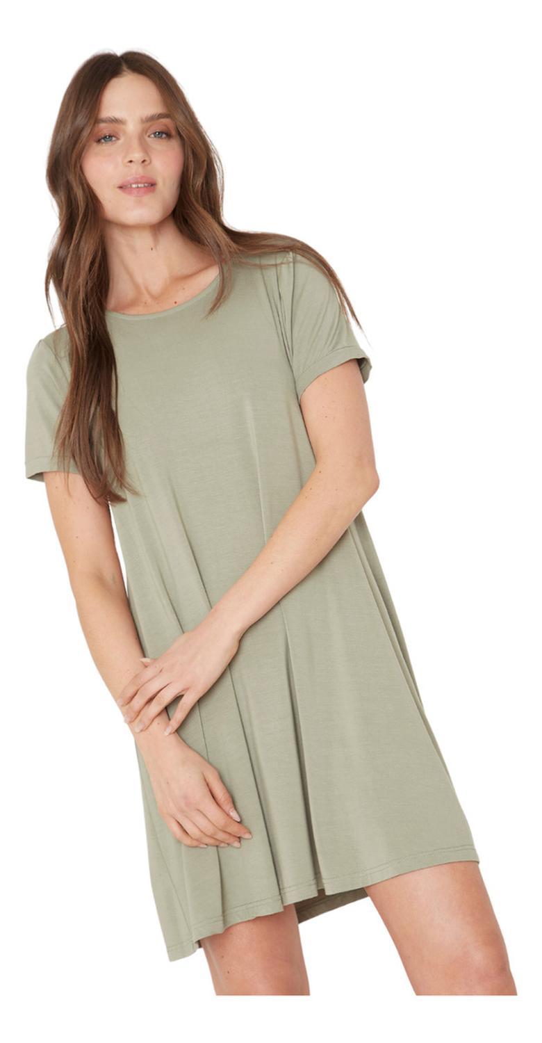 VESTIDO MUJER JACINTA TIENDA VERDE BIANCA MANGA CORTA II - 5
