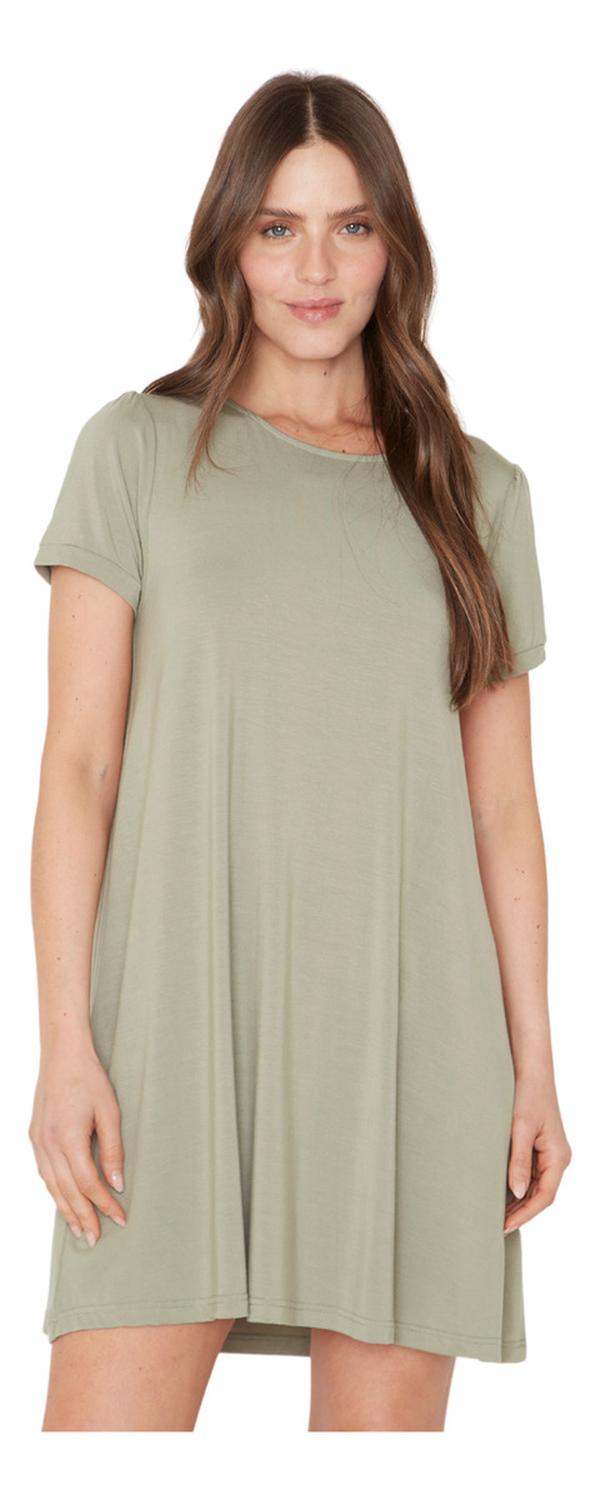VESTIDO MUJER JACINTA TIENDA VERDE BIANCA MANGA CORTA II - 6