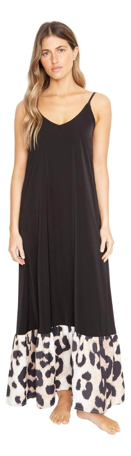 VESTIDO MUJER JACINTA TIENDA NEGRO LIBRA III PRINT - 1