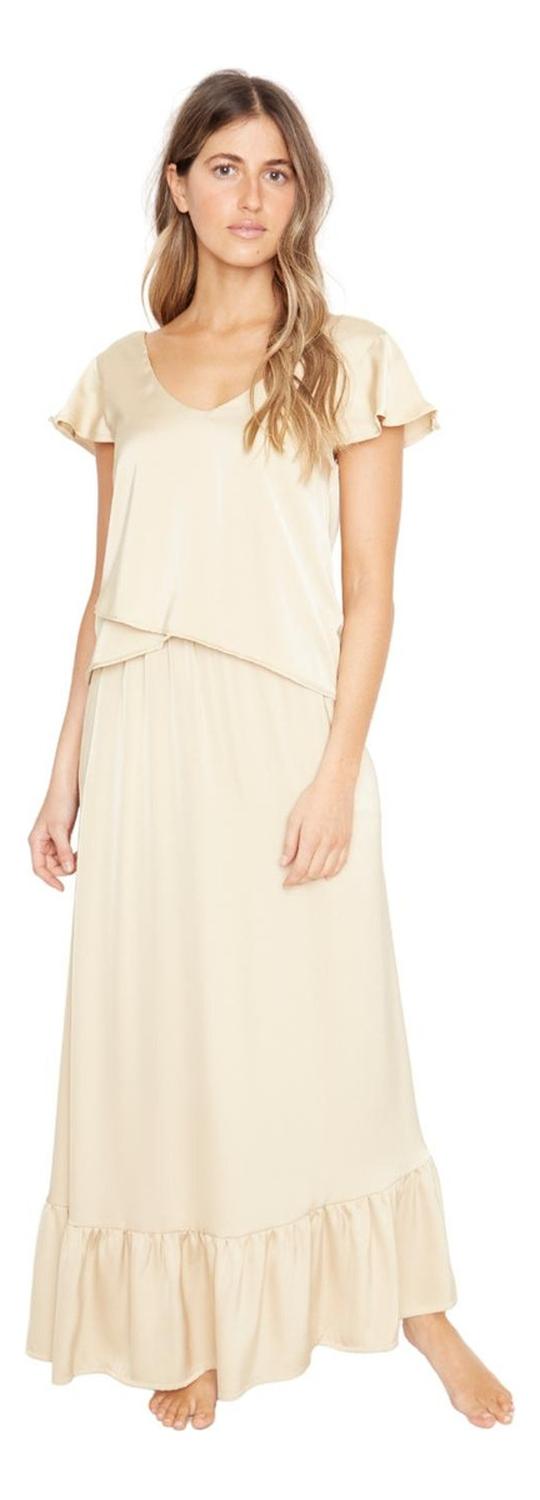 FALDA MUJER JACINTA TIENDA DORADA ANA SATIN - 1