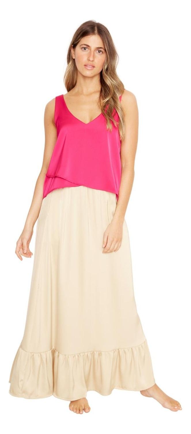 FALDA MUJER JACINTA TIENDA DORADA ANA SATIN - 3