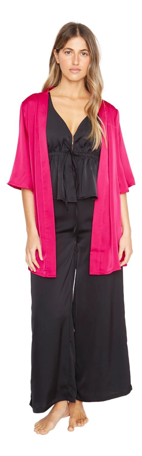 KIMONO LIS SATIN FUCSIA JACINTA TIENDA - 1