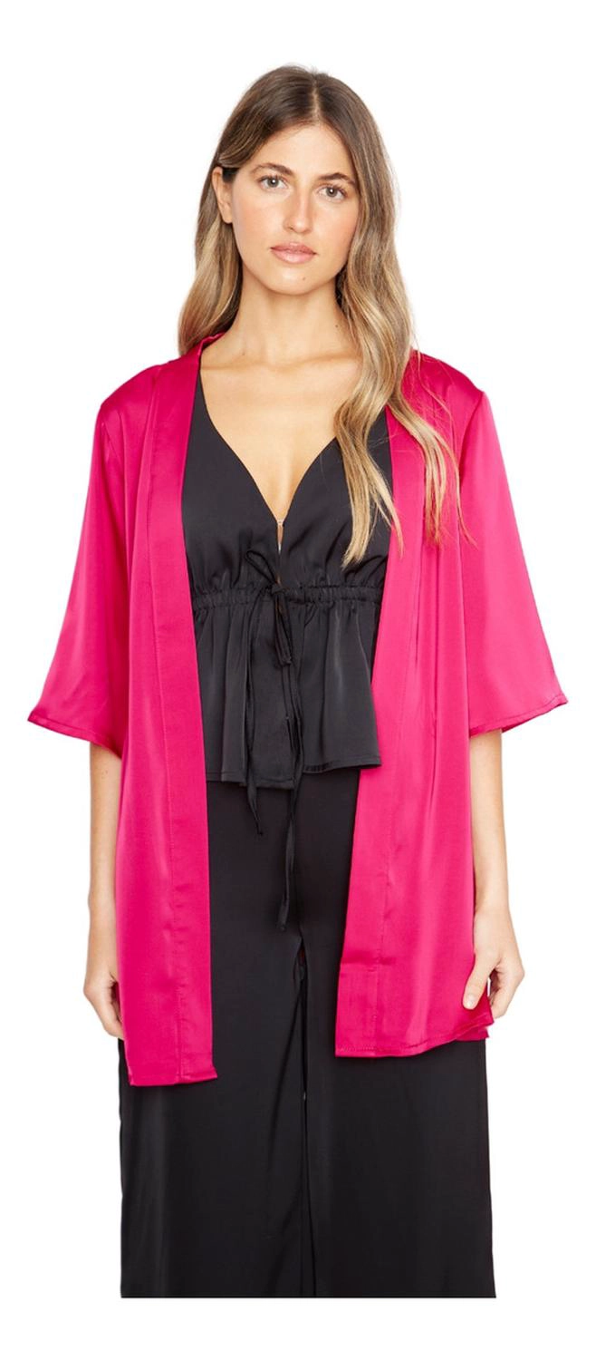 KIMONO LIS SATIN FUCSIA JACINTA TIENDA - 2