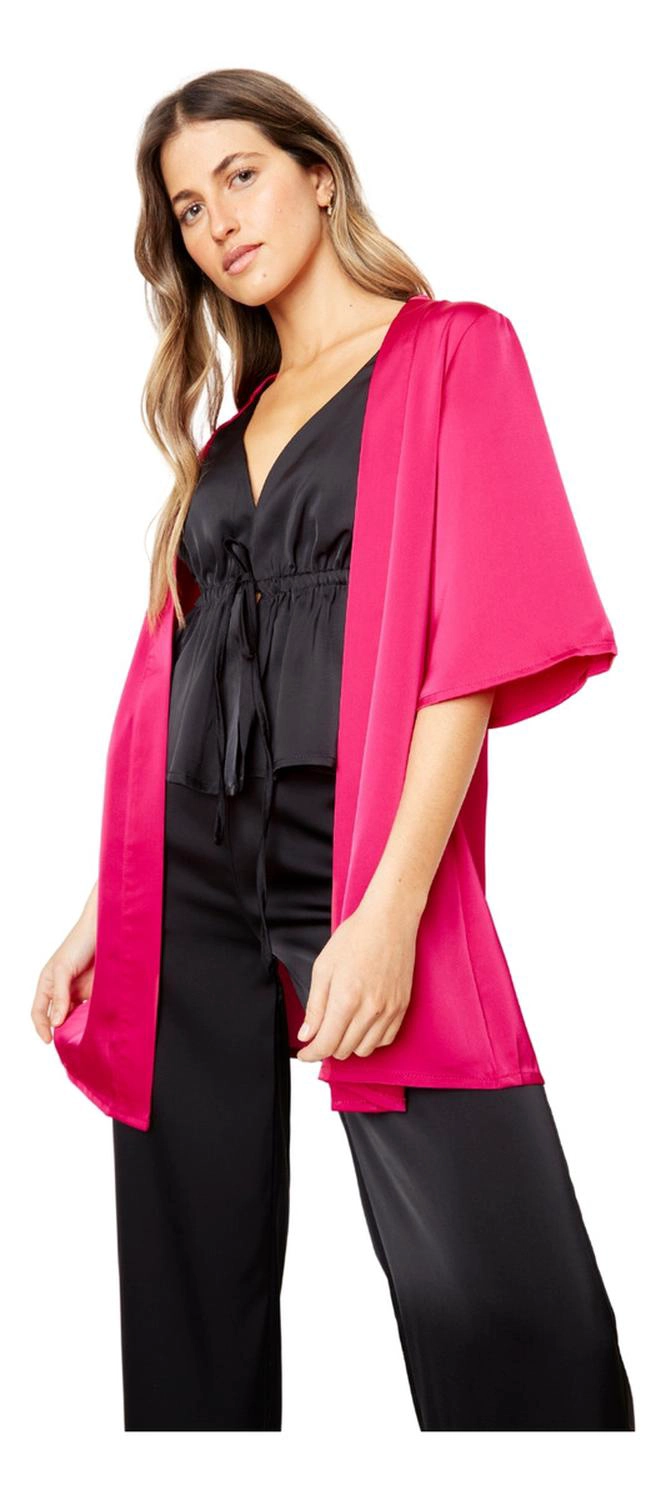KIMONO LIS SATIN FUCSIA JACINTA TIENDA - 5