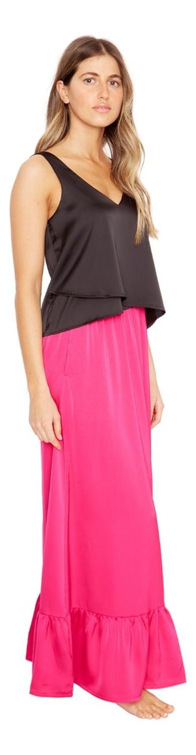 FALDA ANA SATIN FUCSIA JACINTA TIENDA - 1