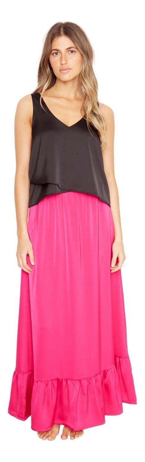 FALDA ANA SATIN FUCSIA JACINTA TIENDA - 2