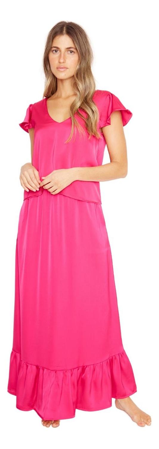 FALDA ANA SATIN FUCSIA JACINTA TIENDA - 3