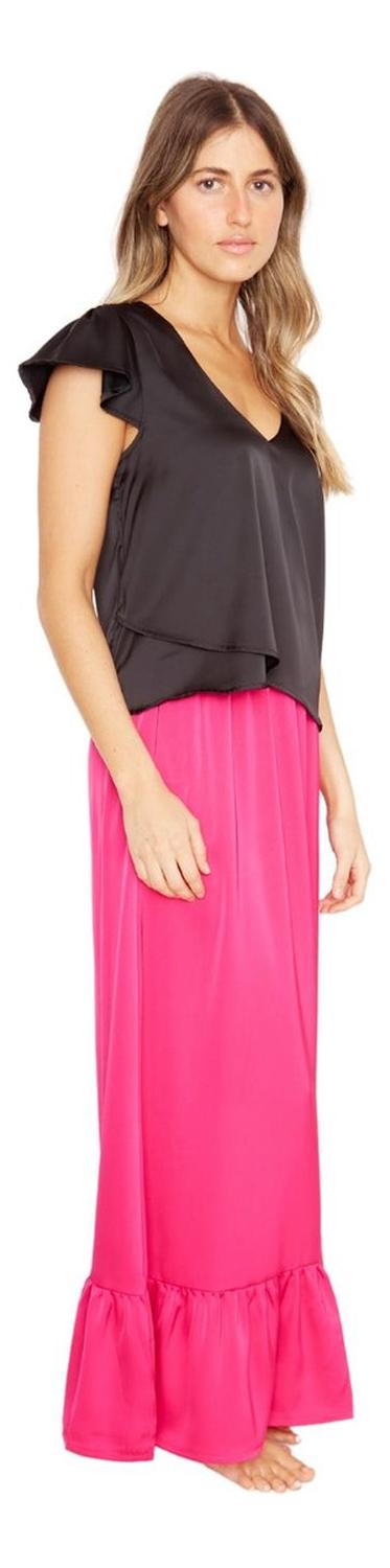 FALDA ANA SATIN FUCSIA JACINTA TIENDA - 5