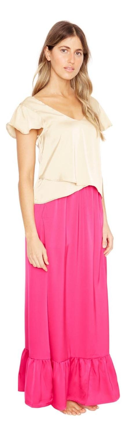 FALDA ANA SATIN FUCSIA JACINTA TIENDA - 7