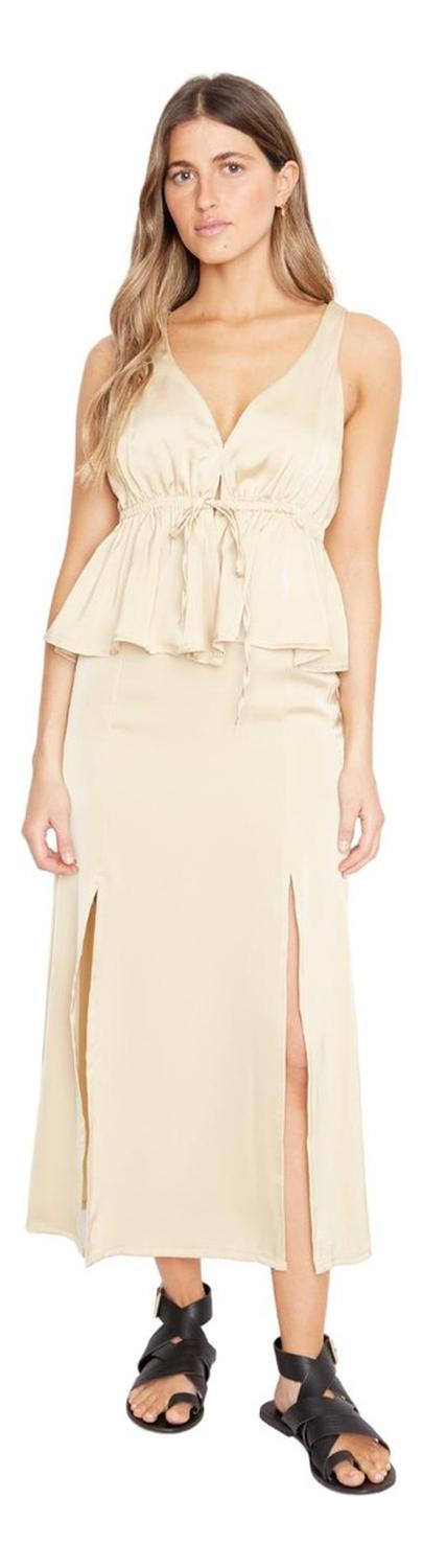 FALDA MUJER JACINTA TIENDA DORADA JANE SATIN - 4
