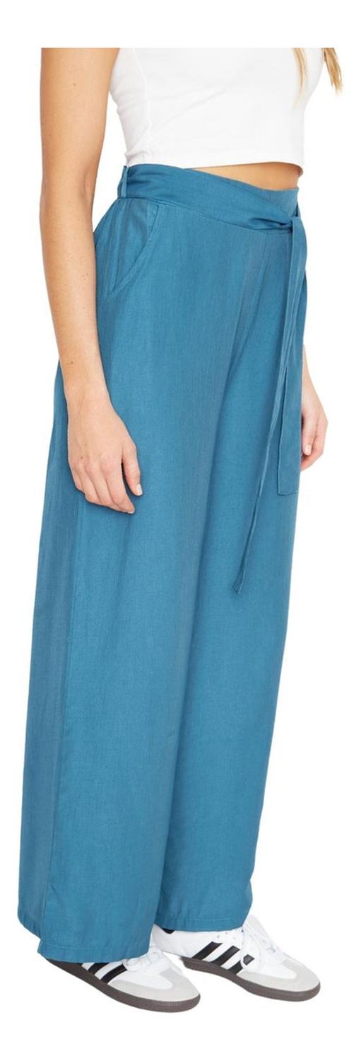 PANTALÓN MUJER JACINTA TIENDA PETROLEO GRETA LARGO III PETRÓLEO - 3